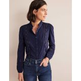 Boden Embroidered Jersey Shirt - Navy