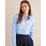 Boden New Relaxed Cotton Shirt - Blue Oxford