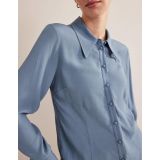 Boden Fitted Workwear Shirt - Captains Blue