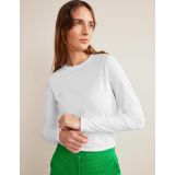 Boden Perfect Long Sleeve T-Shirt - White