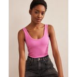Boden Scoop Neck Ribbed Tank - Plum Blossom