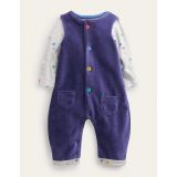 Boden Jersey Cord Dungaree Set - Starboard Blue