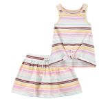 Carters Tie-front Top and Skirt Set