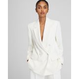 Relaxed Double Breasted Crepe Blazer