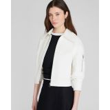 Textured Collared Cropped Jacket