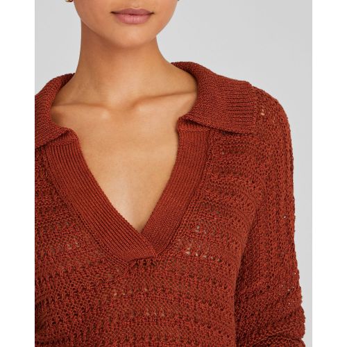 클럽모나코 Mixed Stitch Oversized Johnny Collar Sweater