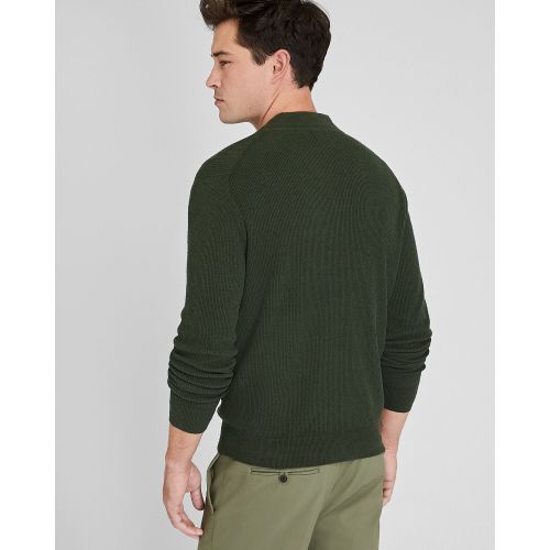 클럽모나코 Ribbed Cotton Boucle Full Zip Sweater