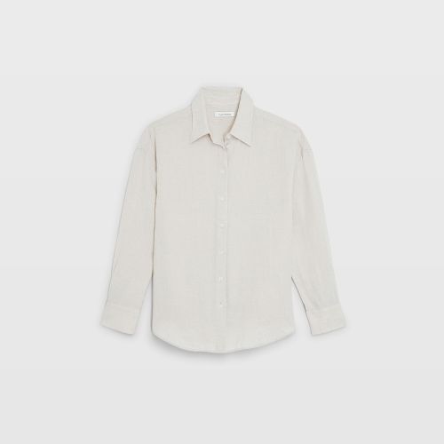 클럽모나코 Relaxed Linen Button Front Shirt
