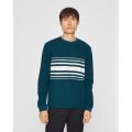Stripe Pique Crewneck Sweatshirt