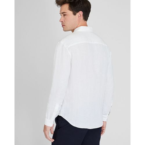 클럽모나코 Long Sleeve Solid Linen Shirt