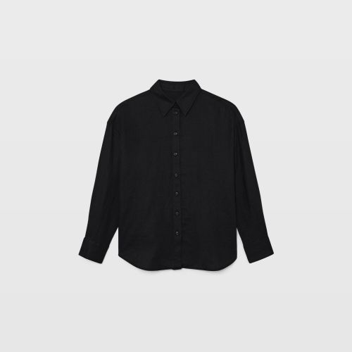 클럽모나코 Relaxed Linen Button Front Shirt
