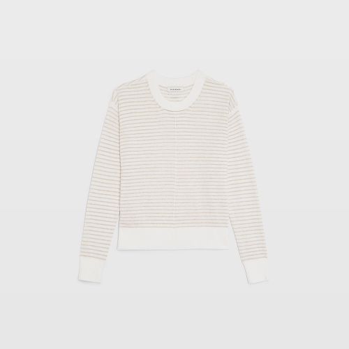 클럽모나코 Signature Stripe Linen Crewneck Sweater