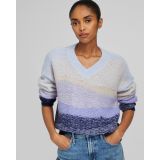 Float Jacquard V-Neck Sweater