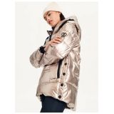 DKNY Glossy Mid Length Puffer With Envelope Pockets