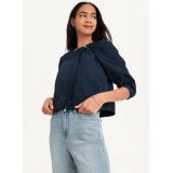 DKNY Cropped Jacket With Elastic Collar