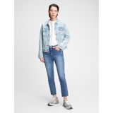 High Rise Vintage Slim Jeans With Washwell