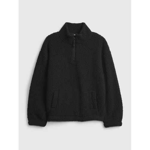 갭 Kids Sherpa Quarter-Zip Sweater