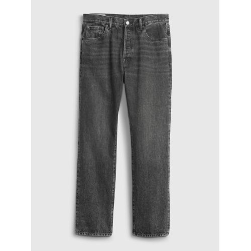 갭 Button Fly 90s Original Straight Fit Jeans with Washwell
