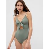 Gap Recycled Bunny-Tie Cutout One-Piece Swimsuit
