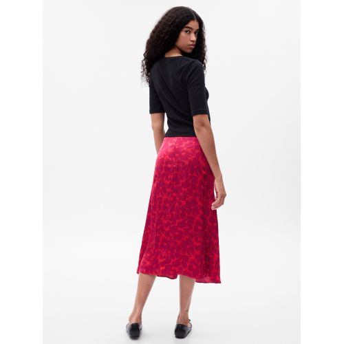 갭 Ruched Floral Midi Skirt