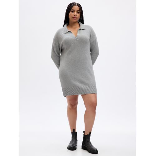 갭 CashSoft Polo Mini Sweater Dress