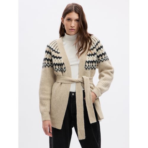 갭 Fair Isle Wrap Sweater Cardigan