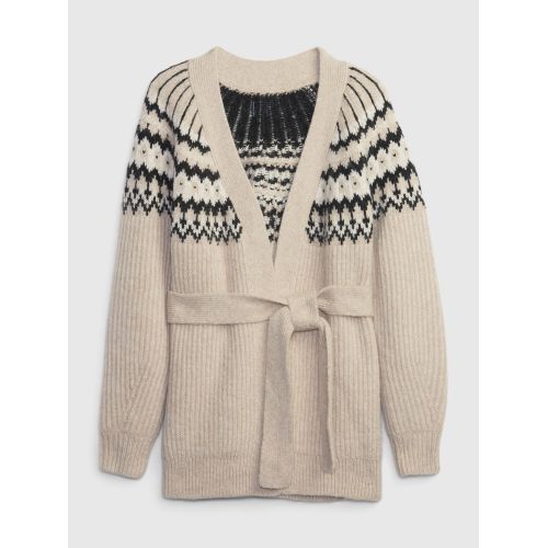 갭 Fair Isle Wrap Sweater Cardigan