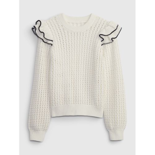 갭 Kids Ruffle Crochet Sweater