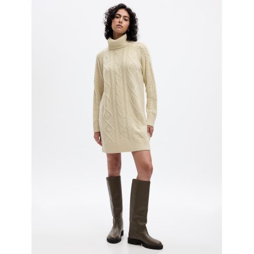 갭 CashSoft Cable-Knit Mini Sweater Dress