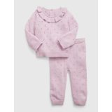 Baby Pointelle Sweater Outfit Set