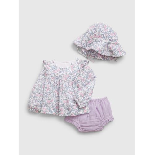 갭 Baby Crinkle Gauze Three-Piece Outfit Set