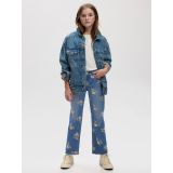 Kids High Rise Floral 90s Straight Jean