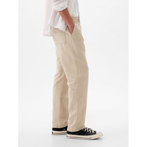 갭 Linen-Cotton Pull-On Pants