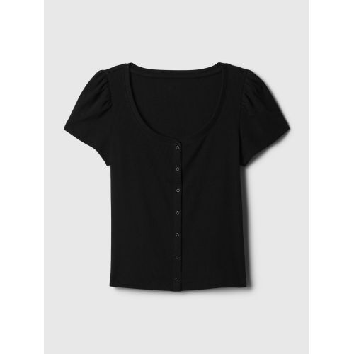 갭 Modern Rib Cropped Cardigan Shirt