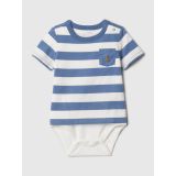 Baby Organic Cotton Stripe Pocket Bodysuit