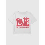 Kids Love is Contagious Graphic Boxy Crop Tee