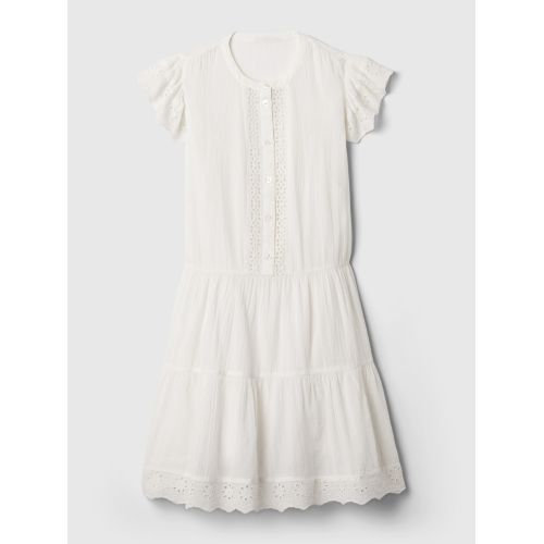 갭 Textured Crinkle Crochet Mini Dress