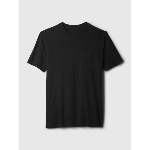 갭 Linen-Cotton Pocket T-Shirt