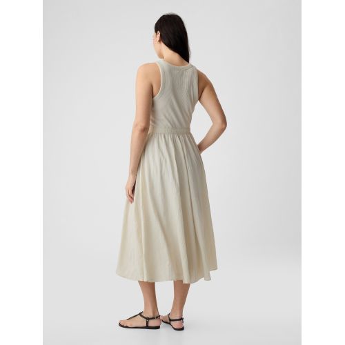 갭 Textured Crinkle Midi Dress