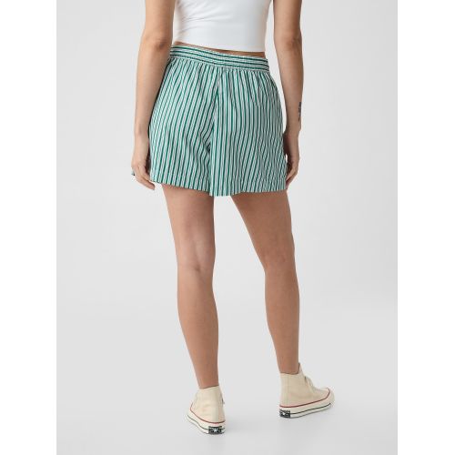 갭 Organic Cotton Striped Poplin Shorts