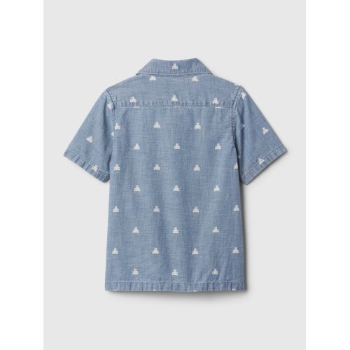 갭 babyGap Print Denim Shirt