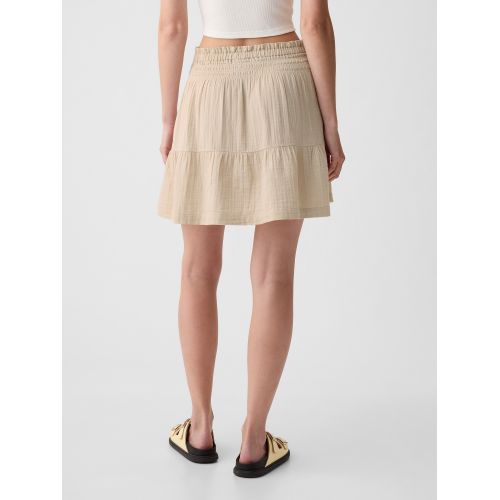 갭 Crinkle Gauze Tiered Mini Skirt