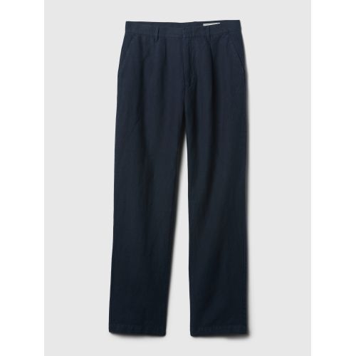 갭 Linen-Cotton Pleated Trousers