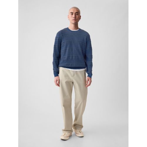 갭 Textured Crewneck Sweater