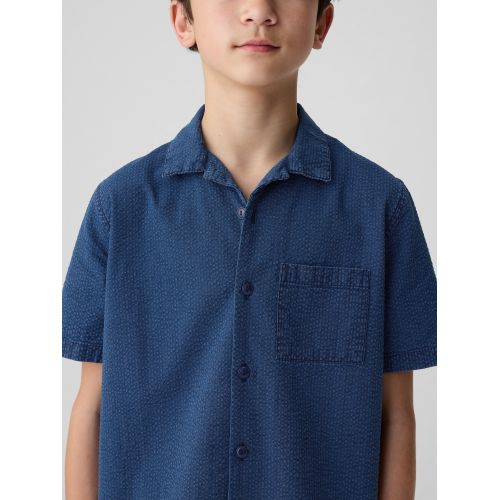 갭 Kids Seersucker Oxford Shirt