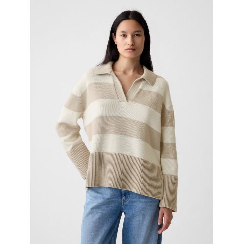 갭 24/7 Split-Hem Polo Sweater