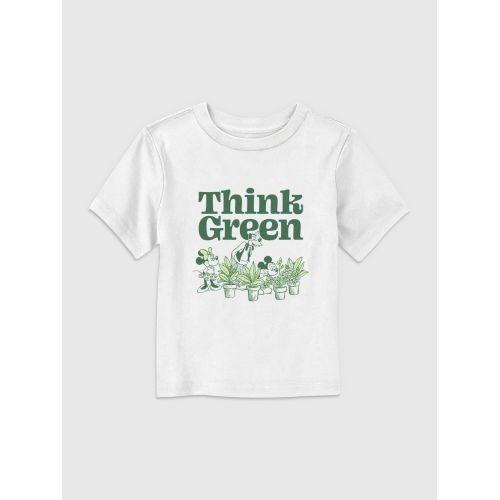 갭 Toddler Mickey And Friends Think Green Graphic Tee