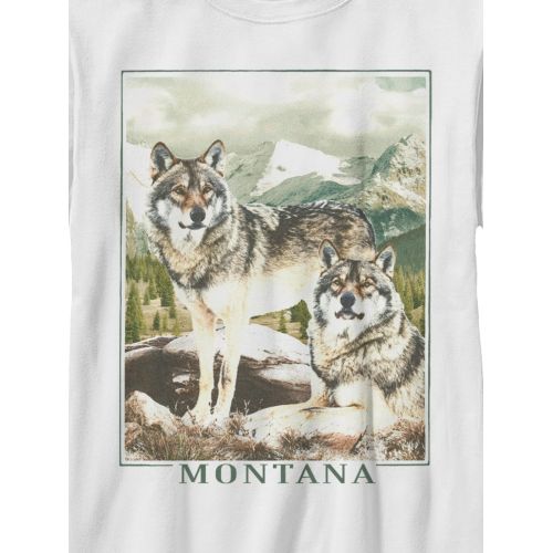 갭 Kids Montana Wolves Graphic Tee