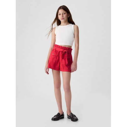 갭 Kids High Rise Paperbag Denim Shorts