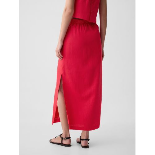 갭 Linen-Blend Maxi Skirt